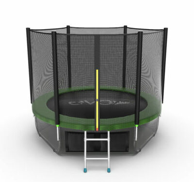 Картинка 11 - EVO JUMP External 8ft (Green) + Lower net. Батут с внешней сеткой и лестницей, диаметр 8ft (зеленый) + нижняя сеть.