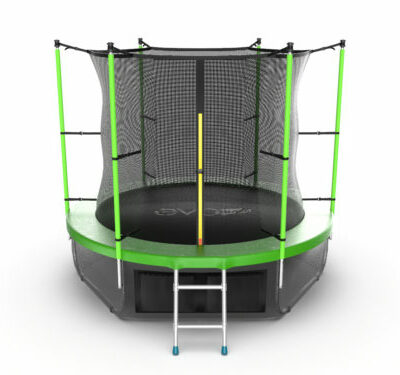 Картинка 8 - EVO JUMP Internal 8ft (Green) + Lower net. Батут с внутренней сеткой и лестницей, диаметр 8ft (зеленый) + нижняя сеть.