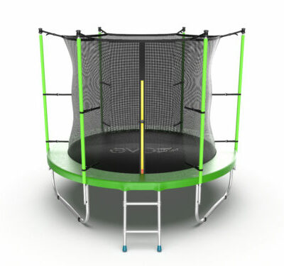 Картинка 5 - EVO JUMP Internal 8ft (Green) Батут с внутренней сеткой и лестницей, диаметр 8ft (зеленый).