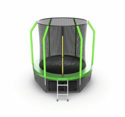 Картинка 4 - EVO JUMP Cosmo 6ft (Green) + Lower net. Батут с внутренней сеткой и лестницей, диаметр 6ft (зеленый) + нижняя сеть.