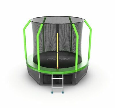 Картинка 16 - EVO JUMP Cosmo 8ft (Green) + Lower net. Батут с внутренней сеткой и лестницей, диаметр 8ft (зеленый) + нижняя сеть.