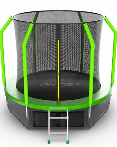 Картинка 24 - EVO JUMP Cosmo 10ft (Green) + Lower net. Батут с внутренней сеткой и лестницей, диаметр 10ft (зеленый) + нижняя сеть.