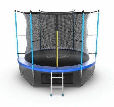 Картинка 40 - EVO JUMP Internal 10ft (Blue) + Lower net. Батут с внутренней сеткой и лестницей, диаметр 10ft (синий/зелёный) + нижняя сеть.