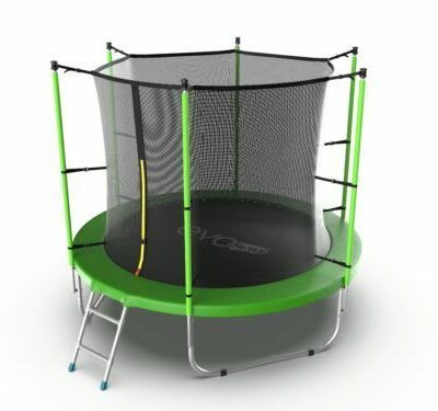 Картинка 20 - EVO JUMP Internal 8ft (Green) Батут с внутренней сеткой и лестницей, диаметр 8ft (зеленый/синий).
